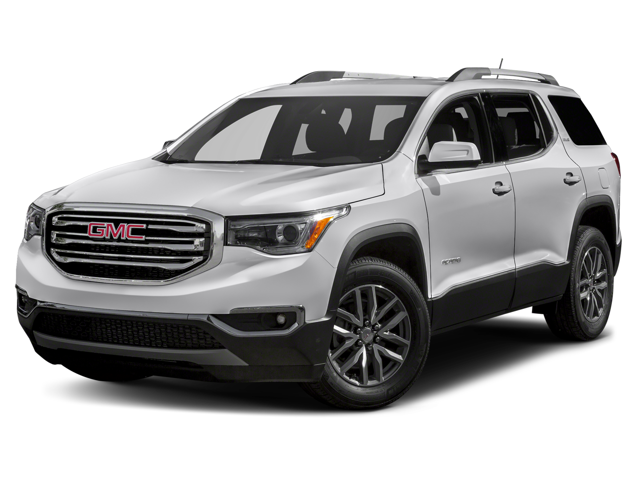 2019 GMC Acadia SLT-1 in Quicksilver Metallic — front three-quarter view