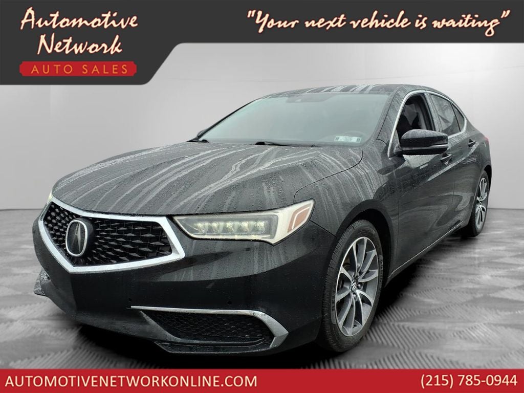 2019 Acura TLX 3.5L V6 SH-AWD in Black — front three-quarter view