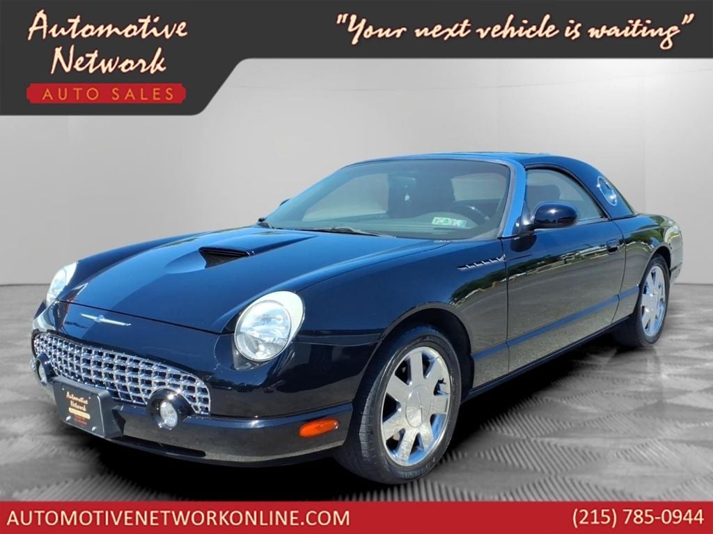 2002 Ford Thunderbird Base in Black — front three-quarter view