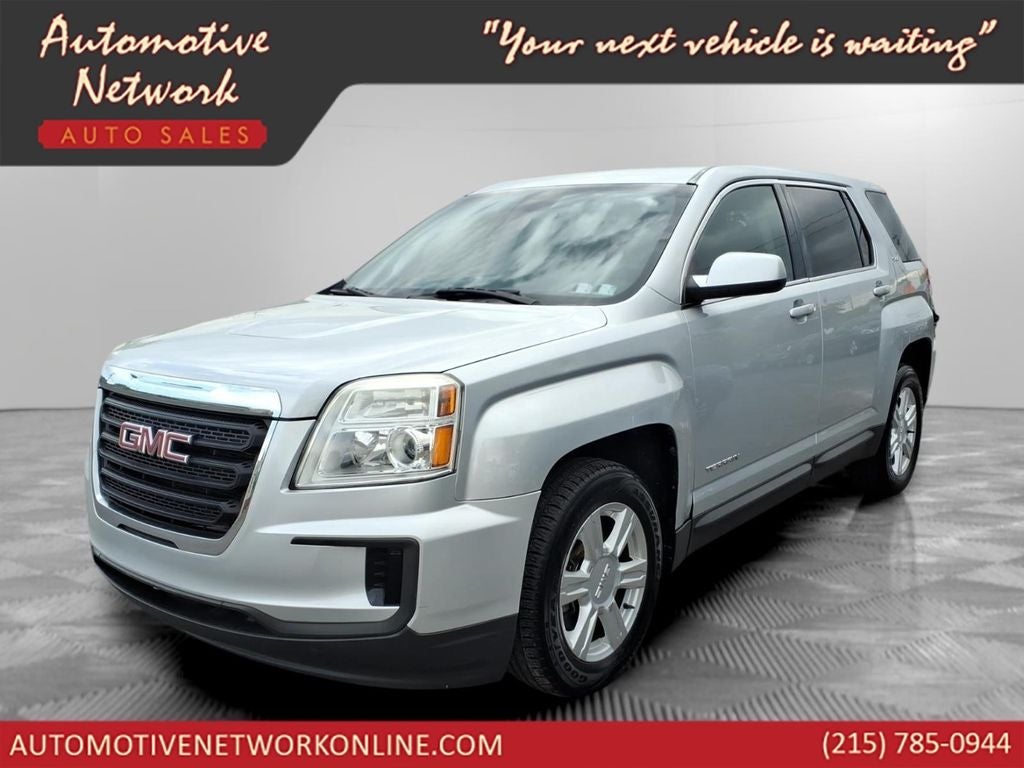 2016 GMC Terrain SLE-1 in Quicksilver Metallic — front three-quarter view