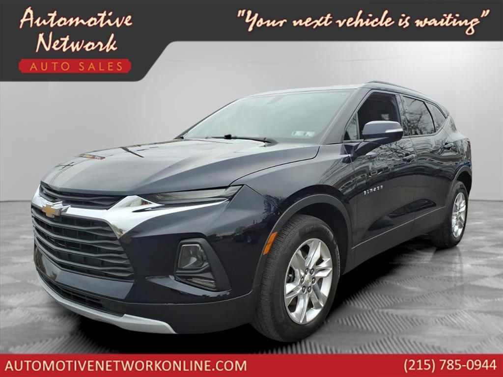 2020 Chevrolet Blazer LT in Midnight Blue Metallic — front three-quarter view