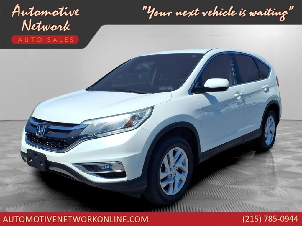 2015 Honda CR-V EX in White — front three-quarter view