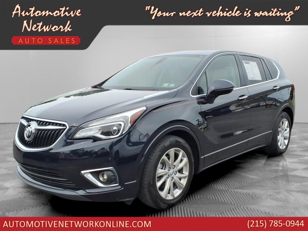 2020 Buick Envision Preferred in Dark Moon Blue Metallic — front three-quarter view