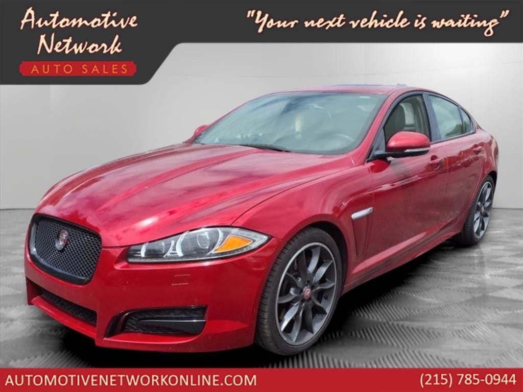 2015 Jaguar XF Base in Red — front three-quarter view