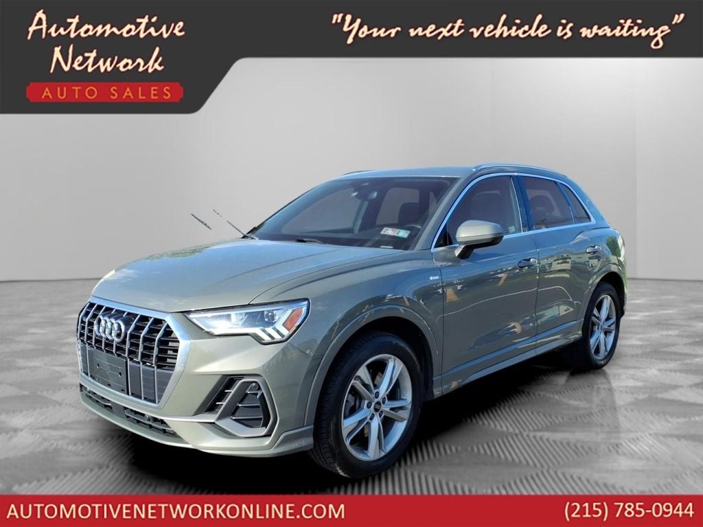 2021 Audi Q3 Premium Plus S Line quattro in Gray Metallic — front three-quarter view