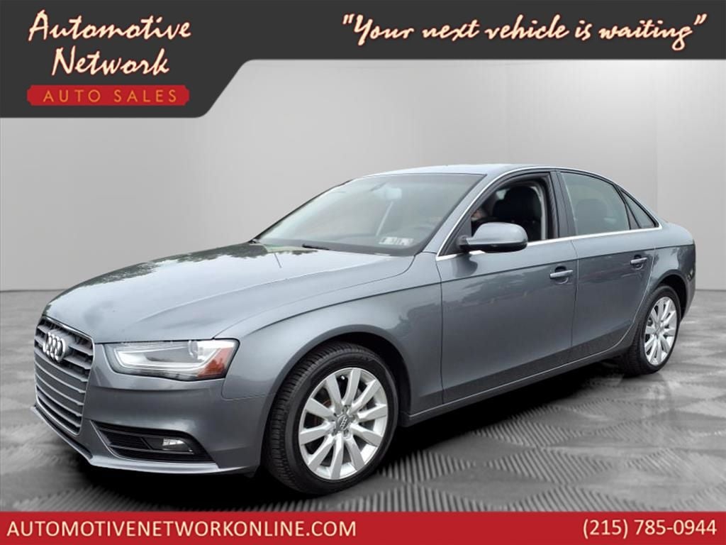2013 Audi A4 2.0T Premium quattro in Monsoon Gray Metallic — front three-quarter view