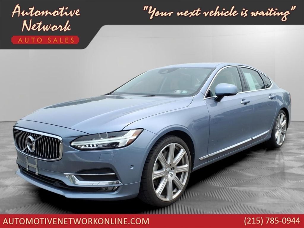 2017 Volvo S90 T6 Inscription in Blue Metallic — front three-quarter view